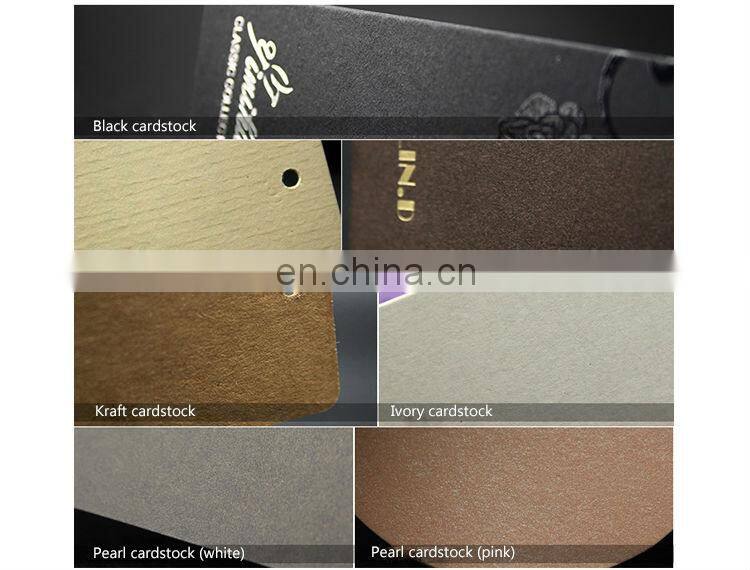 custom die cut clothing label hang tags