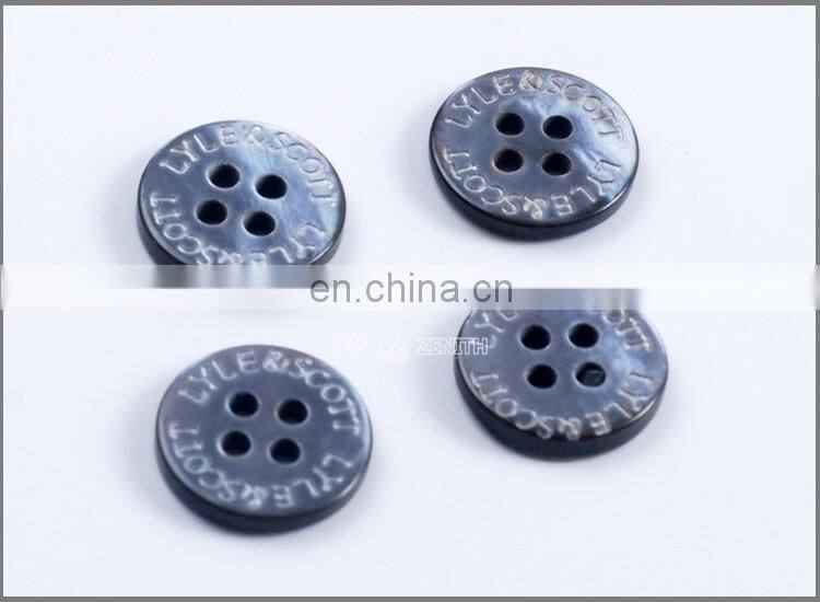 Laser Engraved MOP Shell Button for Shirt BN80055
