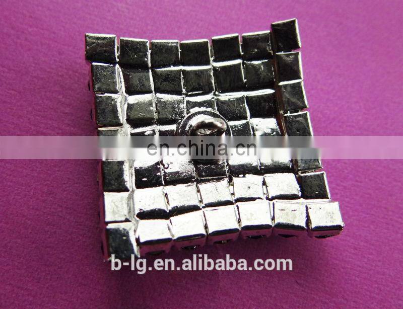 Square design rhinestone accessories welding on shining rhinestone buttons