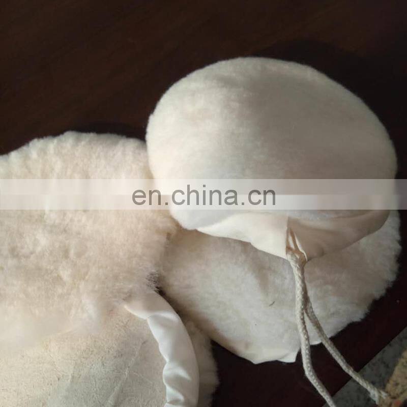 3" 4" 5" 6" 7" 8" inch lamb wool polishing pad discs / polishing bonnets with drawstring system