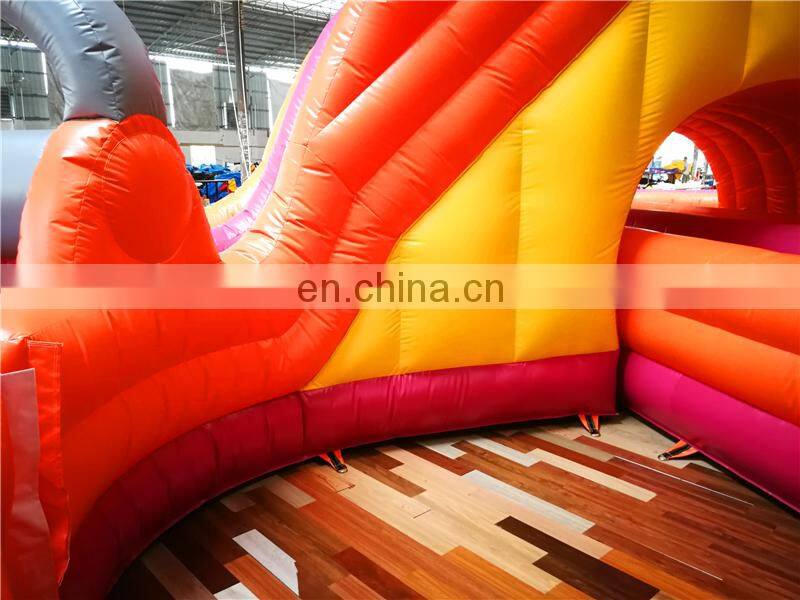High Slide Captain Mouse circle ship inflatable obstacle jumpers for sale