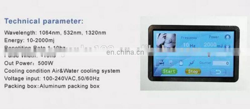 Newest Tattoo Remove Laser Machine/Q Switch ND Yag Laser Beauty Device