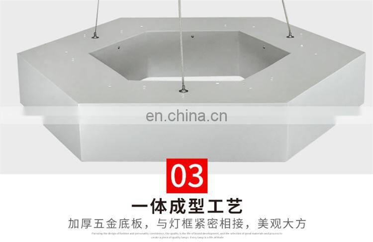 Creative personality hexagonal shape chandelier led honeycomb combination stitching office