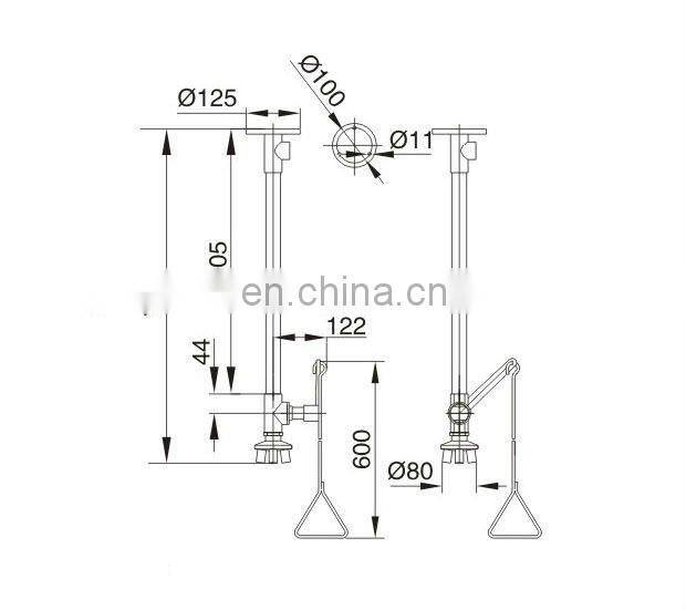 laboratory medical acid resistant emergency safety shower