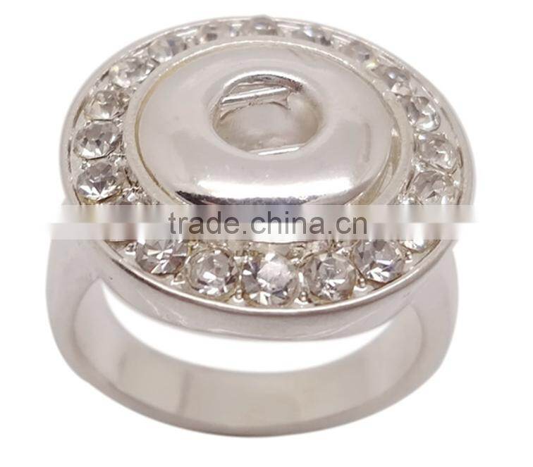 Fashion alloy finger ring snap button jewelry