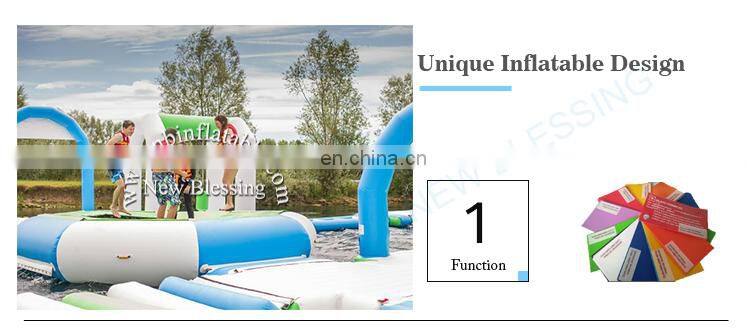 2018 Factory high quality 0.9mm pvc tarpaulin new inflatable aquatic floating amusement park playground equipment in Australia
