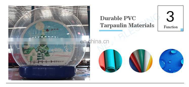 Romantic inflatable Christmas decoration Supermarket display snow globe ball