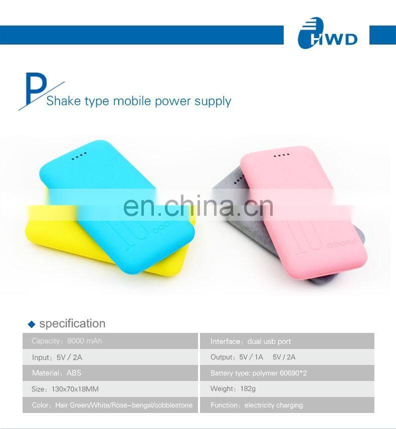 rohs Macaron color smart 10000mah mobile charger Portable battery popular sale on ALibaba