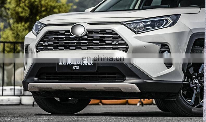For TOYOTA RAV4 2019 2020 2021+ Front & Rear Bumper Guard Plate Protector Anti-impact Stainless Steel Auto Accessories