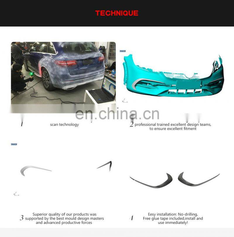W176 A45 Front Bumper Fins Carbon Fiber Canards for Mercedes Benz A250 AMG 2013-2018