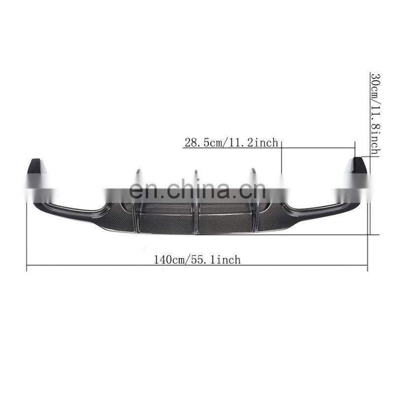 Carbon Fiber W204 C63 Rear Bumper Diffuser for Mercedes-Benz C-Class W204 C63 AMG C300 Sport Sedan 2012 - 2014