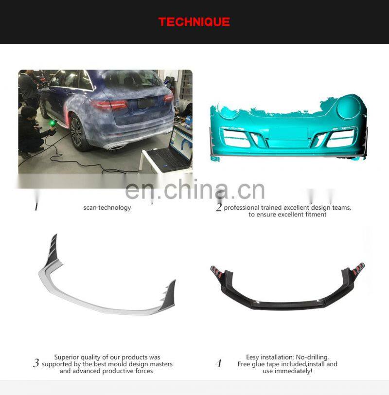 JCSportline Carbon Fiber  911 GTS Front Bumper Lip for Porsche 911 Carrera GTS 3.0T 2017