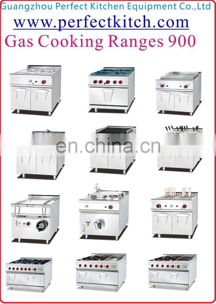 Commercial Free Standing Stainless Steel 4 Burner Gas Range with Electric Oven /Cooking Ranges with Oven with gas CE certificate