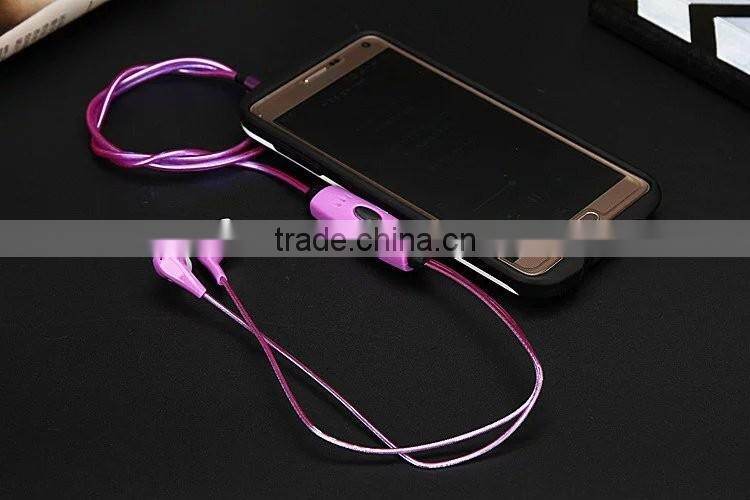 China manufacturer high quality Light earphones,Visible EL Flowing light earphones