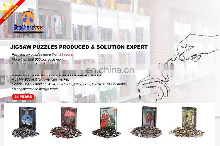 china supplier kids toys 1000 pieces animal cat jigsaw puzzles