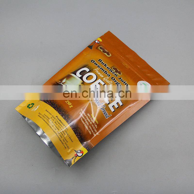 custom printed mylar plastic zip lock vented coffee bags 16oz