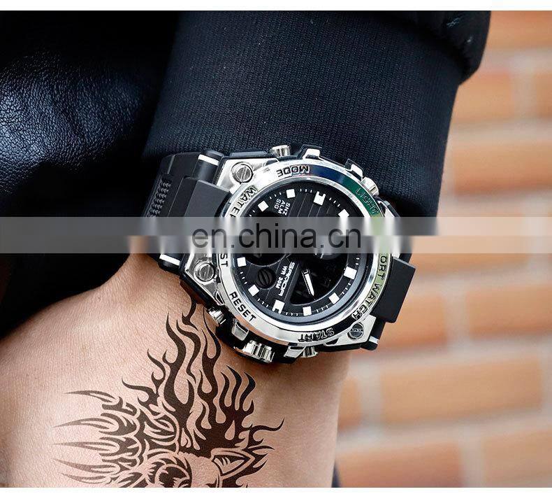 SANDA 739 High Quality Digital Quartz Watches For Men Rubber Strap Watch Fashion Led Men Watch