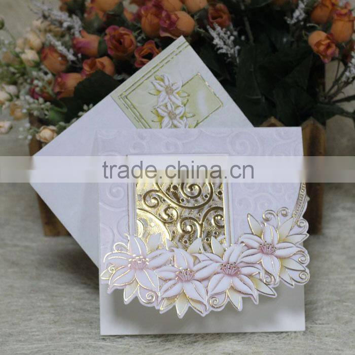 Best Quality 2016 Blank Embossed Wedding Invitations
