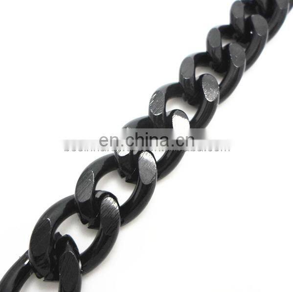 Fashion High Quality Metal Black Aluminum Chain