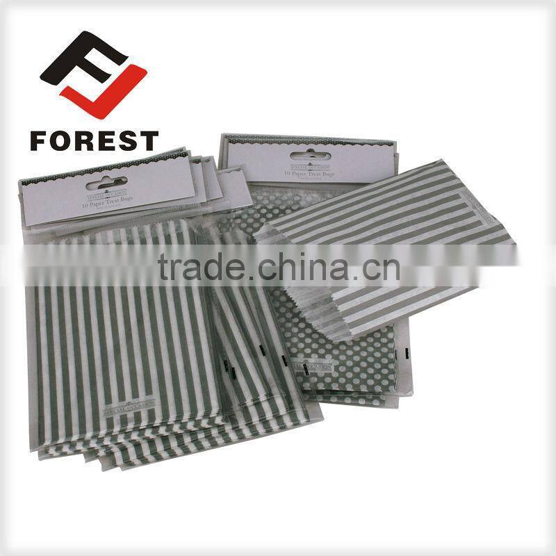 Striped paper bags printing and paper storage bags