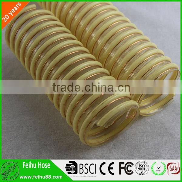 PU flexible spiral woodworking suction hose from factory