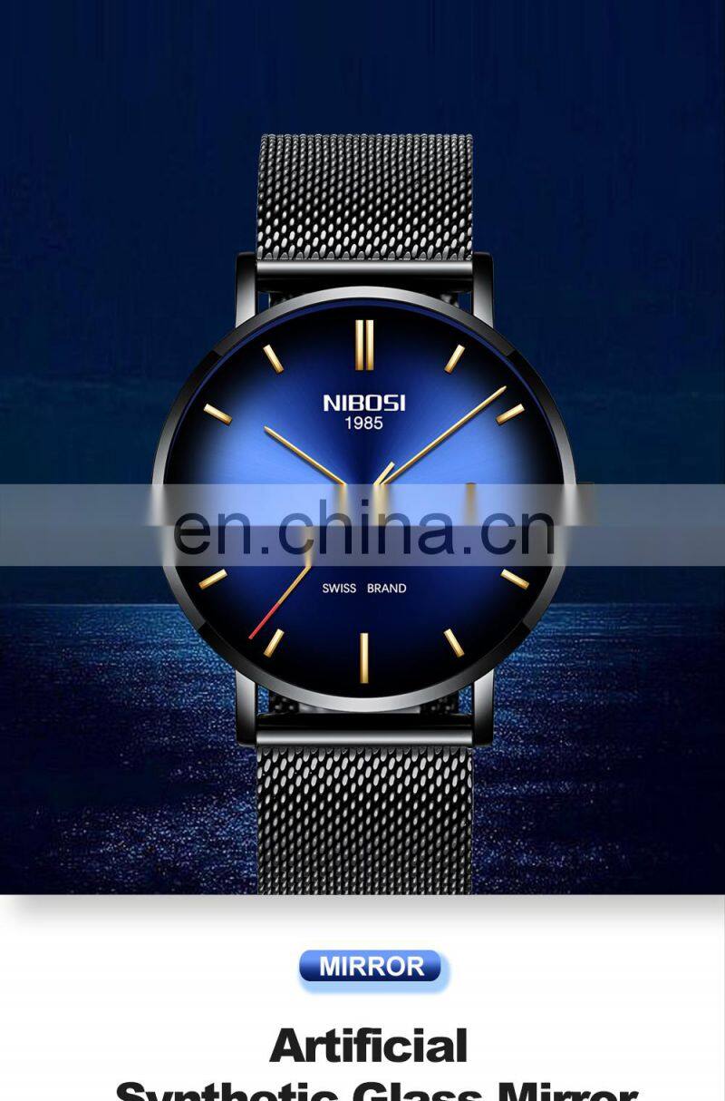 NIBOSI Watch Men Simple Fashion  Brand Quartz Watch Luxury Creative Waterproof Date Casual Men Watches Relogio Masculino
