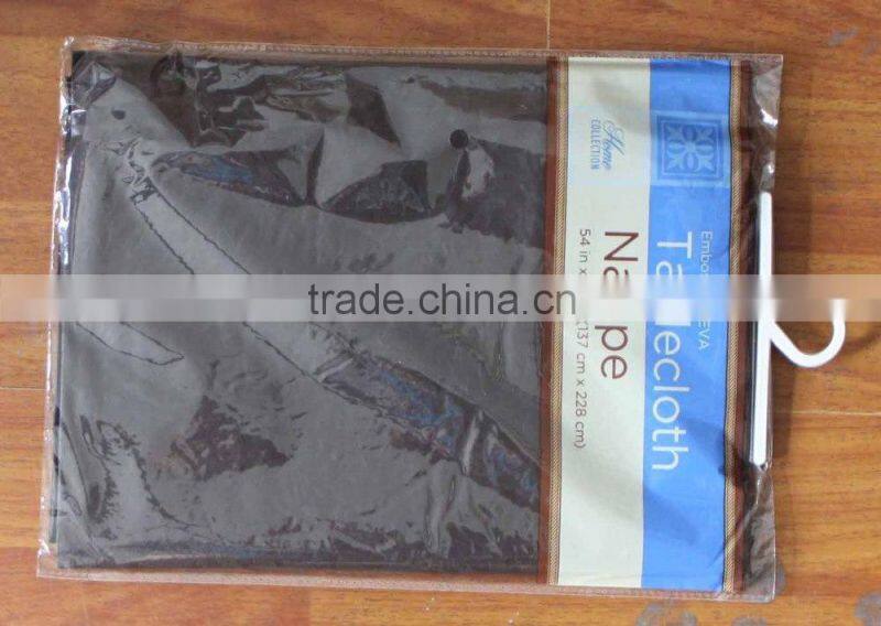 1PC PEVA Solid Embossed Table Cloth Without Flannel Backing