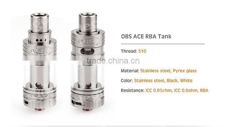 New Coming OBS ACE Tank with Top Filling Design OBS RTA Tank Wholesale from Elego