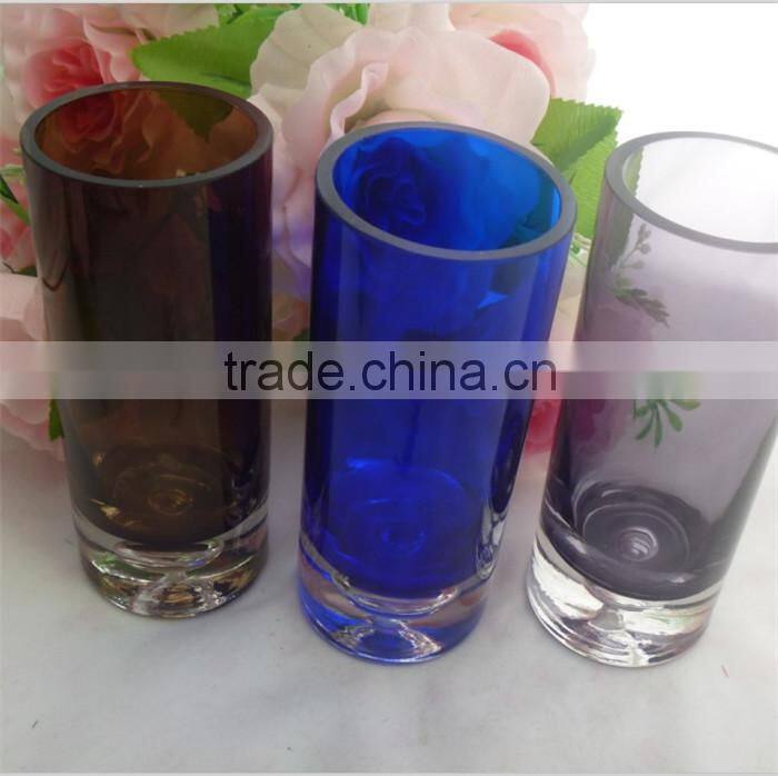 light sea blue mini egg shape glass vases small round