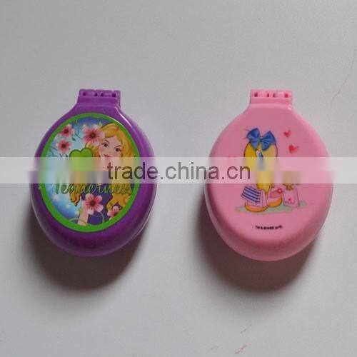 Hot selling mini folding hair brush with mirror set for children