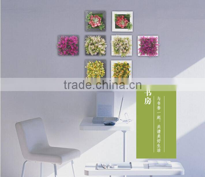 2015 New Design Home Decoration Cheap Wall Hanging Wooden Frame Artificial Flower Wholesale