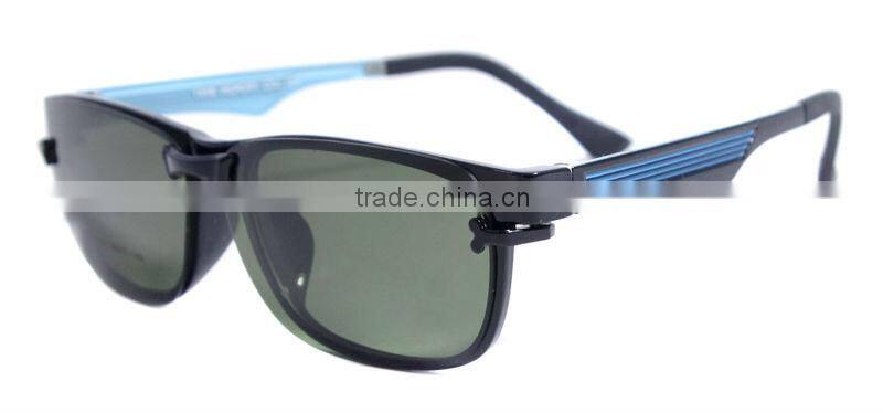 Big Full Rim TR90 UV400 Vision Sunglasses and Clip On Polarized Sunglasses For Adult