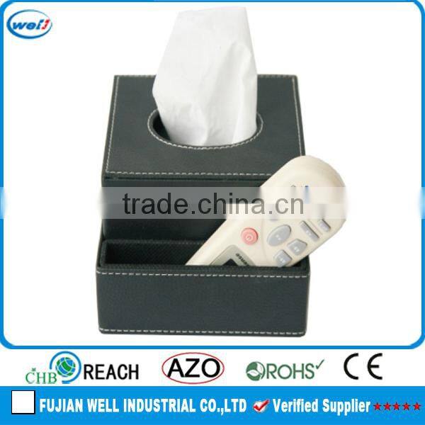 hot selling pu leather handmade tissue box cover