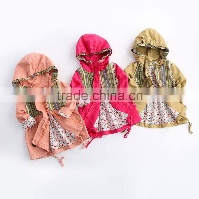 2016 new design fashion children girls coat three colors cotton winter coat kids overcoat