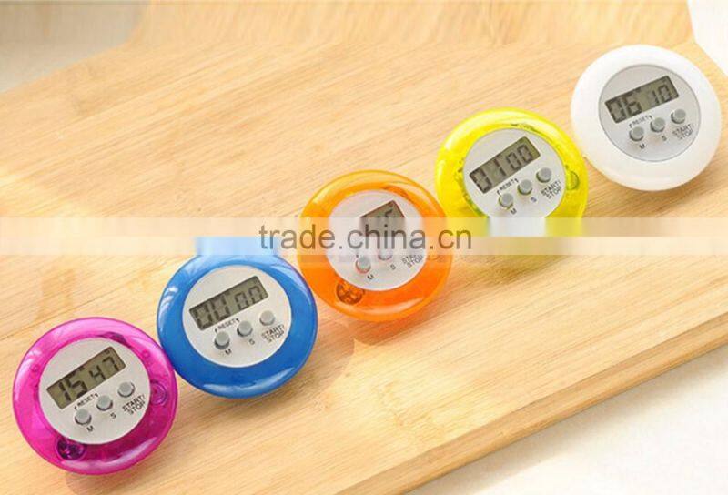 2.5 Inch 4 Digit Minute/Second LCD Round Refrigerator Countdown Timer