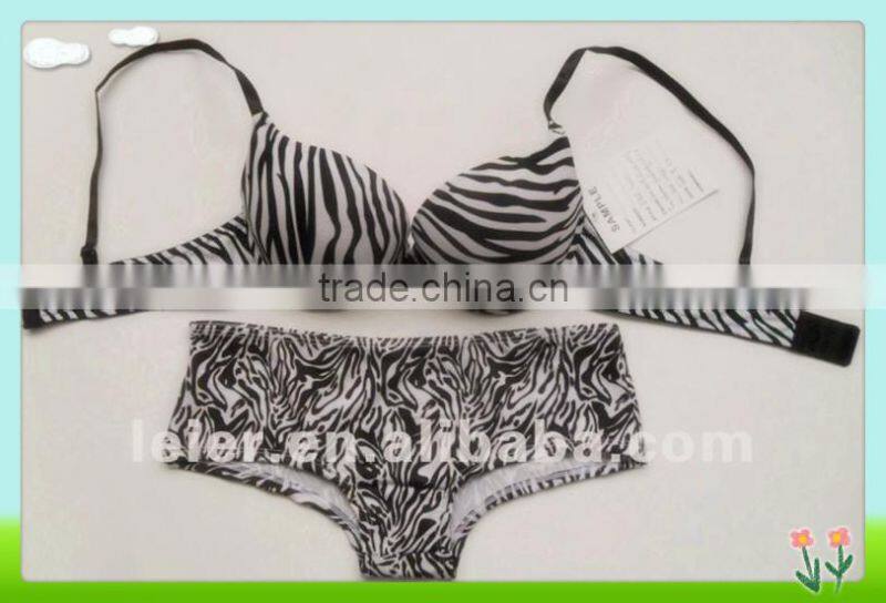 Sexy Zebra Bra/Brief Set