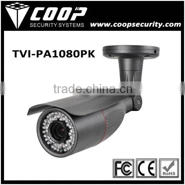 New HD TVI/AHD/CVI 1080P Technology CMOS Sensor 2MP Fixed Lens 3.6mm HD TVI Outdoor Camera 1080P