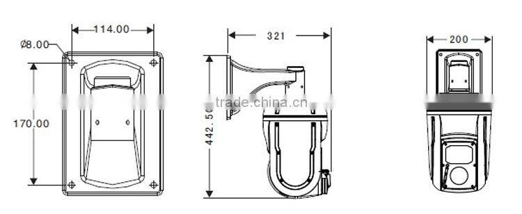 Full HD 1080P Laser Camera 36X Zoom Sony CCD 530TVL High Speed Dome PTZ Laser Camera
