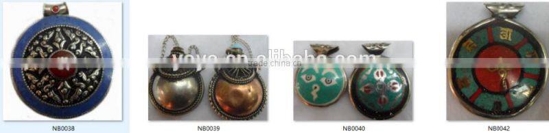 PC1619 Crystal Pave Weathered Agate Diamond Setting Handmade Pendant