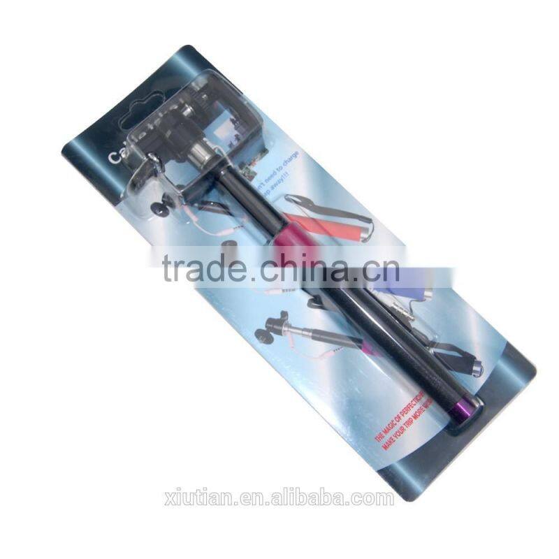 hot Cable Control selfie stick Monopod With Phone Holder For smart phone