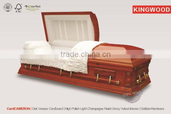 Card CAMERON wooden coffin manufacturer wood casket anhui