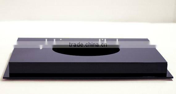 Customized Football display case full size cut out base holds ball 85% UV filtering acrylic memorabilia collectible showcase