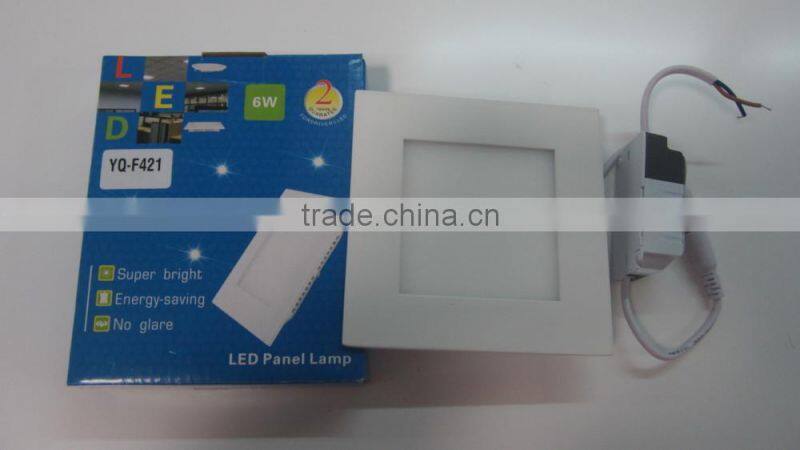 6W square Recessed LED panel light