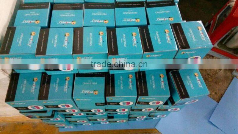 Customized Desktop assemble colored PS plastic pen holder