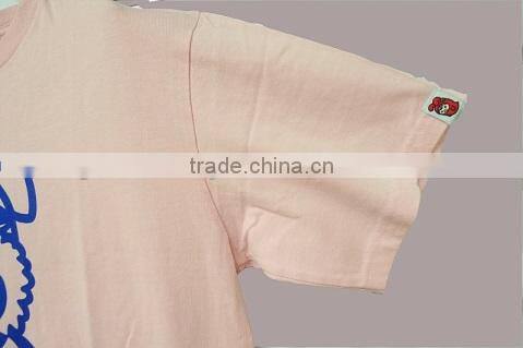 Good Price Products Bros Schnauzer Cotton Printed Short Sleeve Pink Tee