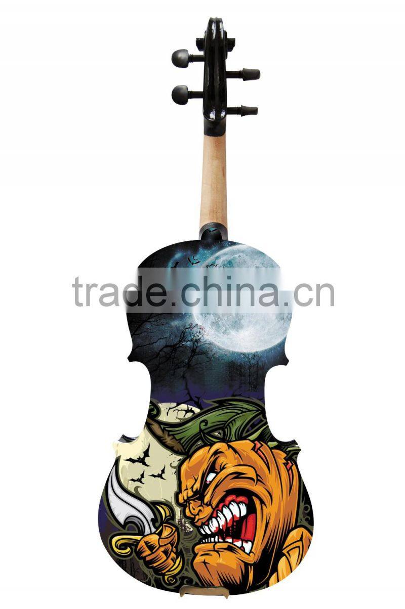 Tiger Painting Decorative Art Violin