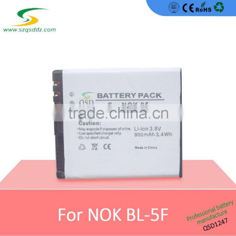 2016 900mah android smartphone batteries for Nokia N95 for NOK BL-5F