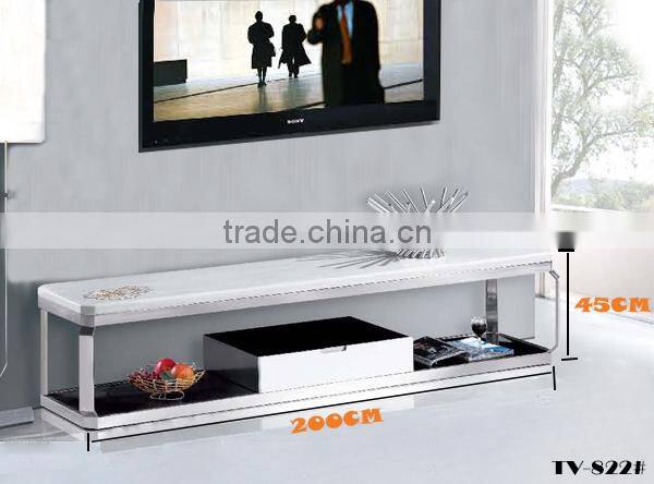 TV-822# Living room furniture travertine marble tv stand