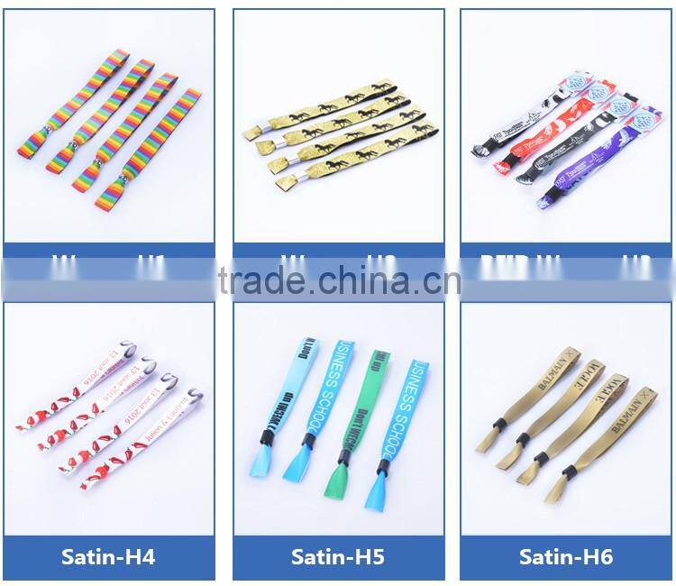 Satin ribbon access control wristband with one time clip