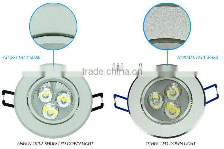 Newest white indoor LED down light with CE RoHS C-tick (AN-OCLA-1W)